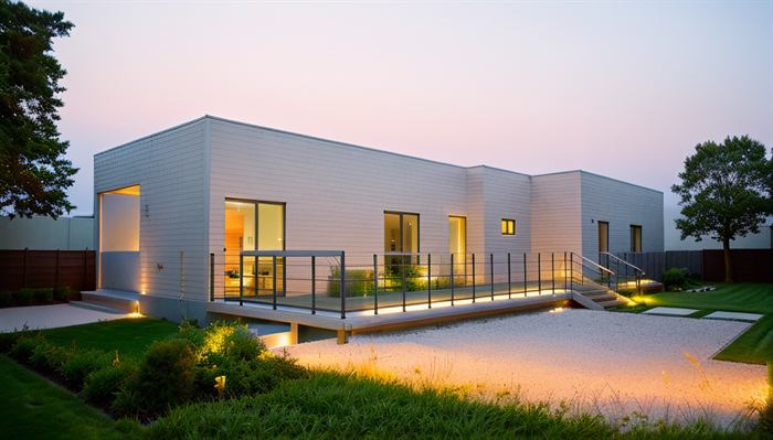 Casa de 120 m² en panel SIP, modelo 120 m² Mediterránea