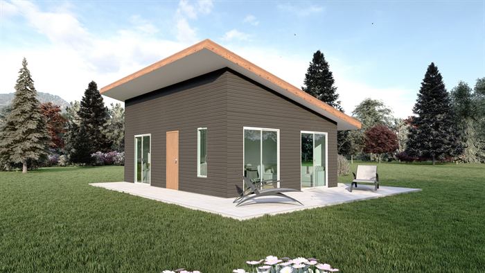 Casa de 36 m² en panel SIP, modelo 36 m²